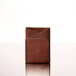Sleek and modern women’s leather cardholder in rich brown, designed for everyday essentials and secure card storage.